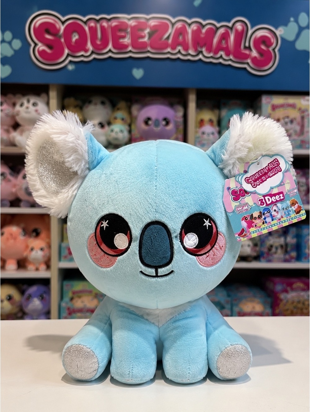 Squeezamals Kimmy Koala 3Deez Deluxe Slow Rise Foam Plush NWT Blue